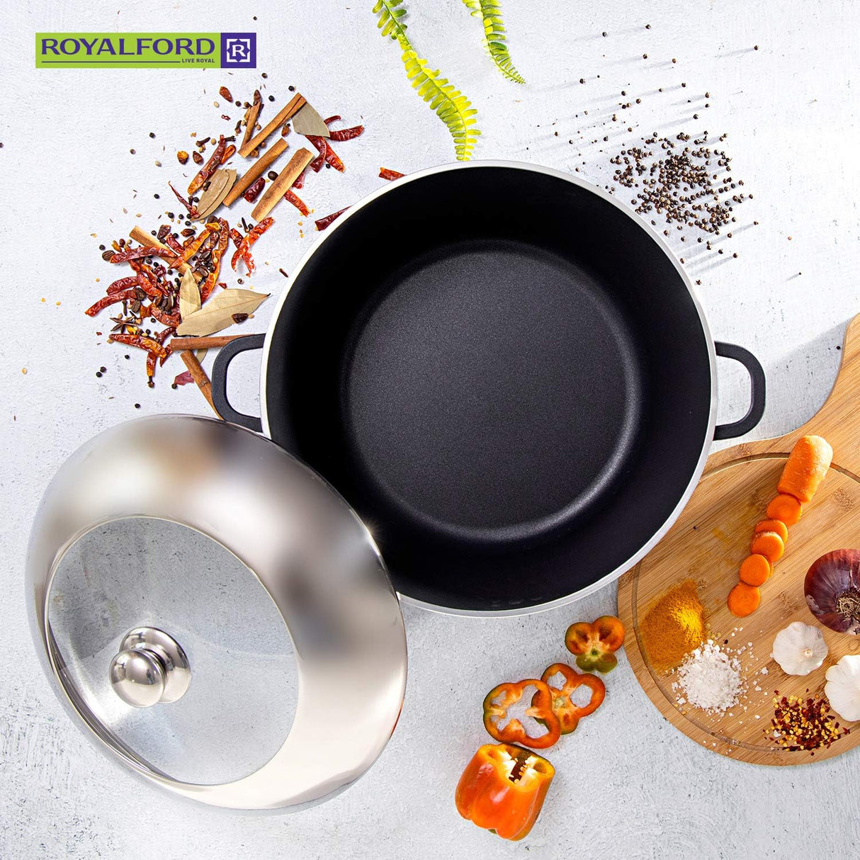 Royalford 36cm Die Cast Casserole (Classic) – Premium Cooking Pot - Al Kabayel Discount CentreRoyalford 36cm Die Cast Casserole (Classic) – Premium Cooking PotCasserolesROYALFORDAl Kabayel Discount Centre