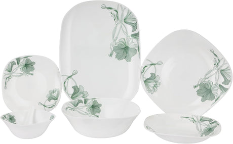 Royalford 36pcs Opalware Dinner Set Square, Includes Serving Platters, Dinner, Soup and Desserts Plates, Side Bowls and Spoons Dishwasher - Safe, Freezer and Microwave Safe, RF12880 - Al Kabayel Discount CentreRoyalford 36pcs Opalware Dinner Set Square, Includes Serving Platters, Dinner, Soup and Desserts Plates, Side Bowls and Spoons Dishwasher - Safe, Freezer and Microwave Safe, RF12880Dinnerware SetsROYALFORDAl Kabayel Discount Centre