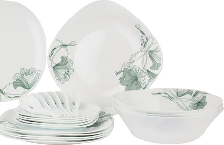 Royalford 36pcs Opalware Dinner Set Square, Includes Serving Platters, Dinner, Soup and Desserts Plates, Side Bowls and Spoons Dishwasher - Safe, Freezer and Microwave Safe, RF12880 - Al Kabayel Discount CentreRoyalford 36pcs Opalware Dinner Set Square, Includes Serving Platters, Dinner, Soup and Desserts Plates, Side Bowls and Spoons Dishwasher - Safe, Freezer and Microwave Safe, RF12880Dinnerware SetsROYALFORDAl Kabayel Discount Centre