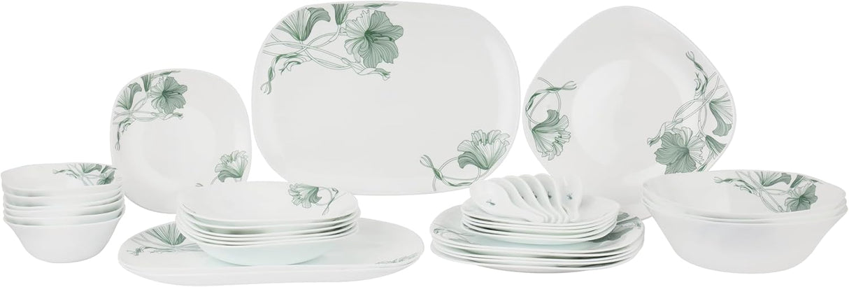 Royalford 36pcs Opalware Dinner Set Square, Includes Serving Platters, Dinner, Soup and Desserts Plates, Side Bowls and Spoons Dishwasher - Safe, Freezer and Microwave Safe, RF12880 - Al Kabayel Discount CentreRoyalford 36pcs Opalware Dinner Set Square, Includes Serving Platters, Dinner, Soup and Desserts Plates, Side Bowls and Spoons Dishwasher - Safe, Freezer and Microwave Safe, RF12880Dinnerware SetsROYALFORDAl Kabayel Discount Centre