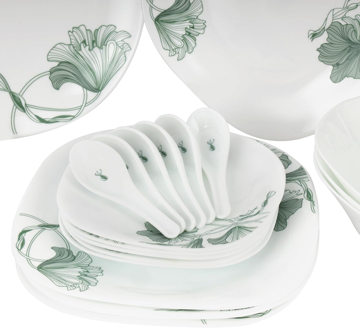 Royalford 36pcs Opalware Dinner Set Square, Includes Serving Platters, Dinner, Soup and Desserts Plates, Side Bowls and Spoons Dishwasher - Safe, Freezer and Microwave Safe, RF12880 - Al Kabayel Discount CentreRoyalford 36pcs Opalware Dinner Set Square, Includes Serving Platters, Dinner, Soup and Desserts Plates, Side Bowls and Spoons Dishwasher - Safe, Freezer and Microwave Safe, RF12880Dinnerware SetsROYALFORDAl Kabayel Discount Centre