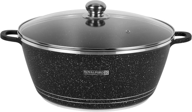 Royalford 40 cm Die Cast Casserole - RF12704/ Non - Stick Cookware with Granite Coating, Compatible with Hot Plate, Halogen, Gas Cooktops - Al Kabayel Discount CentreRoyalford 40 cm Die Cast Casserole - RF12704/ Non - Stick Cookware with Granite Coating, Compatible with Hot Plate, Halogen, Gas CooktopsCasserolesROYALFORDAl Kabayel Discount Centre