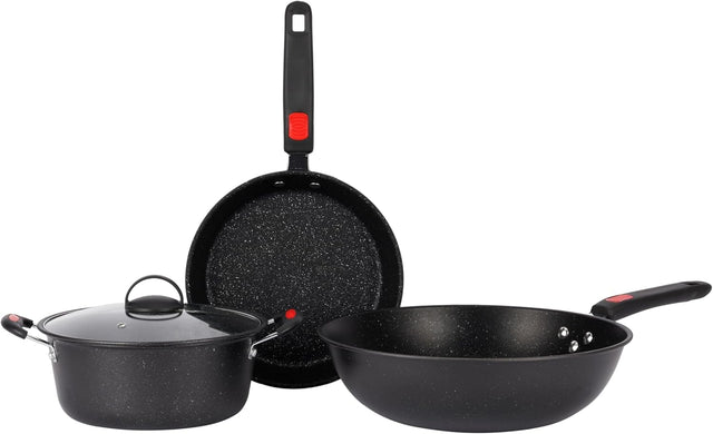 Royalford 4pcs Non-Stick Cookware Set RF13173 - Al Kabayel Discount CentreRoyalford 4pcs Non-Stick Cookware Set RF13173Cookware SetROYALFORDAl Kabayel Discount Centre