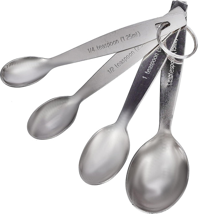 ROYALFORD 4pcs Stainless Steel Measuring Oval Spoon Set(1.25ml, 2.5ml, 5ml, 15ml) - RF10064 - Al Kabayel Discount CentreROYALFORD 4pcs Stainless Steel Measuring Oval Spoon Set(1.25ml, 2.5ml, 5ml, 15ml) - RF10064Cookware AccessoriesROYALFORDAl Kabayel Discount Centre