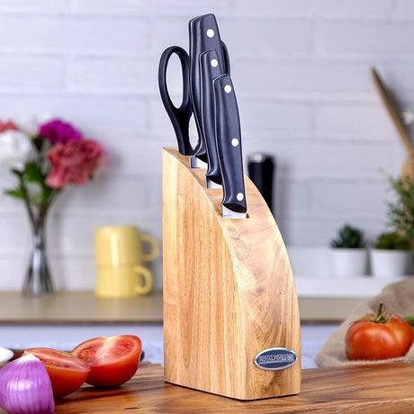 Royalford 5 - Piece Kitchen Tool & Knife Set with Portable Block – Multi - Use Set (RF7011) - Al Kabayel Discount CentreRoyalford 5 - Piece Kitchen Tool & Knife Set with Portable Block – Multi - Use Set (RF7011)Kitchen Utensils & GadgetsROYALFORDAl Kabayel Discount Centre