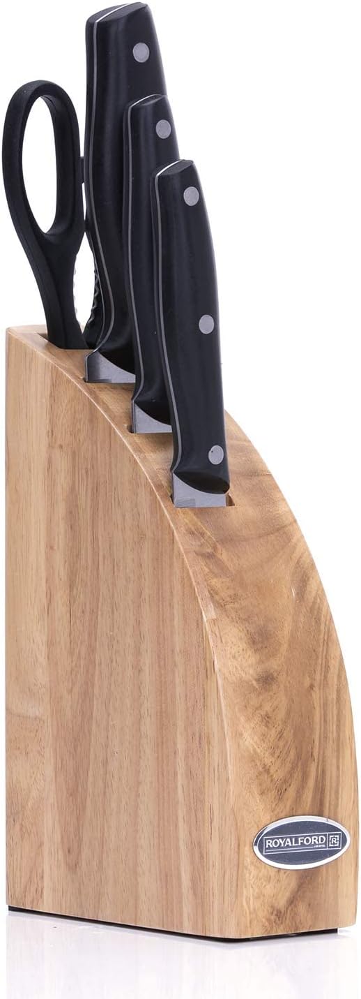 Royalford 5 - Piece Kitchen Tool & Knife Set with Portable Block – Multi - Use Set (RF7011) - Al Kabayel Discount CentreRoyalford 5 - Piece Kitchen Tool & Knife Set with Portable Block – Multi - Use Set (RF7011)Kitchen Utensils & GadgetsROYALFORDAl Kabayel Discount Centre