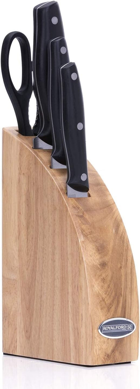 Royalford 5 - Piece Kitchen Tool & Knife Set with Portable Block – Multi - Use Set (RF7011) - Al Kabayel Discount CentreRoyalford 5 - Piece Kitchen Tool & Knife Set with Portable Block – Multi - Use Set (RF7011)Kitchen Utensils & GadgetsROYALFORDAl Kabayel Discount Centre