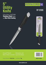 Royalford 5" Utility Knife RF12006 Kitchen Tool Stainless Steel with Non Stick coating Food Grade Easy Knife Set Dishwasher Safe - Al Kabayel Discount CentreRoyalford 5" Utility Knife RF12006 Kitchen Tool Stainless Steel with Non Stick coating Food Grade Easy Knife Set Dishwasher SafeKitchen Utensils & GadgetsROYALFORDAl Kabayel Discount Centre