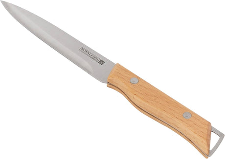 Royalford 5" Utility Knife RF12095 Stainless Steel Blades with Wooden Handle Food Grade Dishwasher Safe Kitchen Tool - Al Kabayel Discount CentreRoyalford 5" Utility Knife RF12095 Stainless Steel Blades with Wooden Handle Food Grade Dishwasher Safe Kitchen ToolKitchen Utensils & GadgetsROYALFORDAl Kabayel Discount Centre