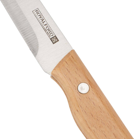 Royalford 5" Utility Knife RF12095 Stainless Steel Blades with Wooden Handle Food Grade Dishwasher Safe Kitchen Tool - Al Kabayel Discount CentreRoyalford 5" Utility Knife RF12095 Stainless Steel Blades with Wooden Handle Food Grade Dishwasher Safe Kitchen ToolKitchen Utensils & GadgetsROYALFORDAl Kabayel Discount Centre