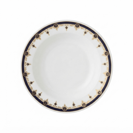 Royalford 56-Piece Melamine Ware Dinner Set RF12489 – Blue & Gold Elegance - Al Kabayel Discount CentreRoyalford 56-Piece Melamine Ware Dinner Set RF12489 – Blue & Gold EleganceDinnerware SetsROYALFORDAl Kabayel Discount Centre