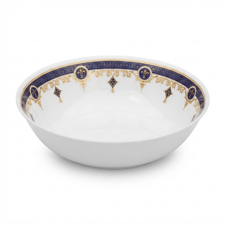 Royalford 56-Piece Melamine Ware Dinner Set RF12489 – Blue & Gold Elegance - Al Kabayel Discount CentreRoyalford 56-Piece Melamine Ware Dinner Set RF12489 – Blue & Gold EleganceDinnerware SetsROYALFORDAl Kabayel Discount Centre