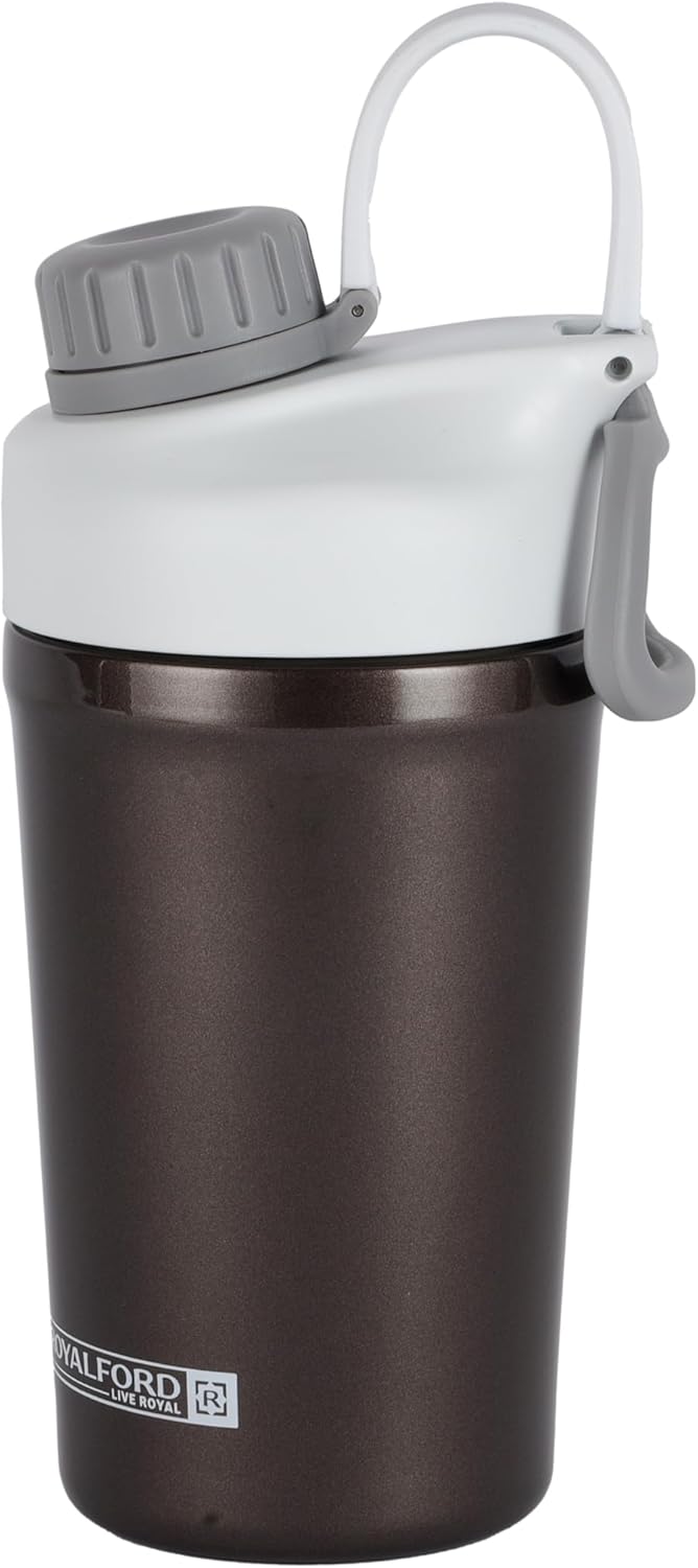 Royalford 590ML Protein Shaker Bottle RF12184 Proteins Drinks, with Stainless Steel Blending Ball for Lump - Free Smooth Shakes Leak - Proof - Al Kabayel Discount CentreRoyalford 590ML Protein Shaker Bottle RF12184 Proteins Drinks, with Stainless Steel Blending Ball for Lump - Free Smooth Shakes Leak - ProofWater BottlesROYALFORDAl Kabayel Discount Centre