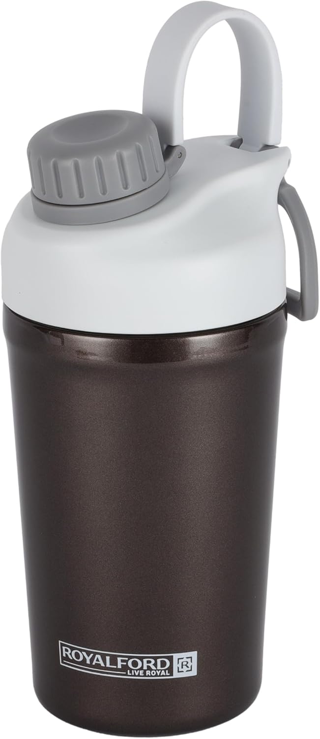 Royalford 590ML Protein Shaker Bottle RF12184 Proteins Drinks, with Stainless Steel Blending Ball for Lump - Free Smooth Shakes Leak - Proof - Al Kabayel Discount CentreRoyalford 590ML Protein Shaker Bottle RF12184 Proteins Drinks, with Stainless Steel Blending Ball for Lump - Free Smooth Shakes Leak - ProofWater BottlesROYALFORDAl Kabayel Discount Centre