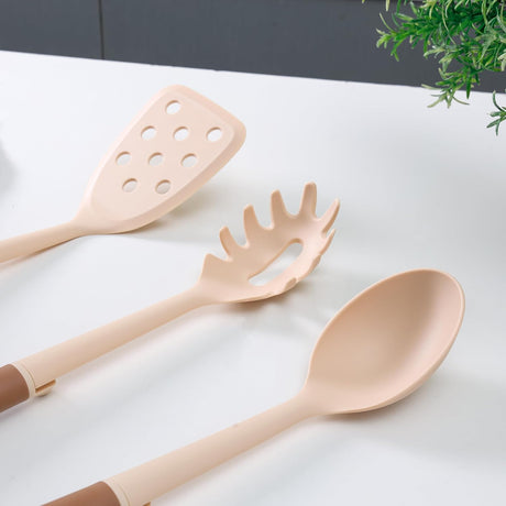 Royalford 6 Pieces Nylon Cooking Kitchen Tools RF12582 Nonstick Cookware Utensils Set with Handles Non Toxic Turner Ladle Spoon Skimmer Pasta Spoon Slotted Spoon Dishwasher Safe Heat Resistant - Al Kabayel Discount CentreRoyalford 6 Pieces Nylon Cooking Kitchen Tools RF12582 Nonstick Cookware Utensils Set with Handles Non Toxic Turner Ladle Spoon Skimmer Pasta Spoon Slotted Spoon Dishwasher Safe Heat ResistantKitchen Utensils & GadgetsROYALFORDAl Kabayel Discount Centre