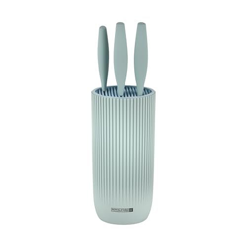 ROYALFORD 6pcs Knives Set with Holder(3.5" Paring Knife, 5" Utility Knife, 8" Slicer Knife, 8" Chef Knife, 4.5" Steak Knife, PP+TPR Knife Holder 11cm*23cm), Extra - Sharp Stainless Steel Blades and PP Handles - Al Kabayel Discount CentreROYALFORD 6pcs Knives Set with Holder(3.5" Paring Knife, 5" Utility Knife, 8" Slicer Knife, 8" Chef Knife, 4.5" Steak Knife, PP+TPR Knife Holder 11cm*23cm), Extra - Sharp Stainless Steel Blades and PP HandlesCookware AccessoriesROYALFORDAl Kabayel Discount Centre