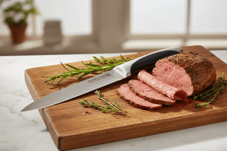 Royalford 8 - Inch Slicer Knife – Ultra Sharp Stainless Steel Blade (RF1803) - Al Kabayel Discount CentreRoyalford 8 - Inch Slicer Knife – Ultra Sharp Stainless Steel Blade (RF1803)Knife & Knife SetsROYALFORDAl Kabayel Discount Centre