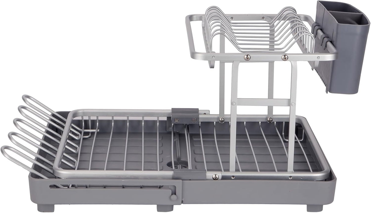 Royalford 8 Plates Aluminum Dish Racks RF12280 Cup Holder Dish Drainer Board Space Saving Kitchen Organizer Dish Drying Rack Countertop Kitchen Utensils Easy Installation - 31.5DcmX28cmX11.5cm - Al Kabayel Discount CentreRoyalford 8 Plates Aluminum Dish Racks RF12280 Cup Holder Dish Drainer Board Space Saving Kitchen Organizer Dish Drying Rack Countertop Kitchen Utensils Easy Installation - 31.5DcmX28cmX11.5cmOrganizers & AccessoriesROYALFORDAl Kabayel Discount Centre