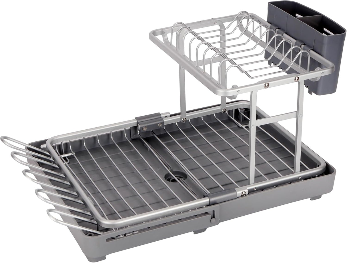 Royalford 8 Plates Aluminum Dish Racks RF12280 Cup Holder Dish Drainer Board Space Saving Kitchen Organizer Dish Drying Rack Countertop Kitchen Utensils Easy Installation - 31.5DcmX28cmX11.5cm - Al Kabayel Discount CentreRoyalford 8 Plates Aluminum Dish Racks RF12280 Cup Holder Dish Drainer Board Space Saving Kitchen Organizer Dish Drying Rack Countertop Kitchen Utensils Easy Installation - 31.5DcmX28cmX11.5cmOrganizers & AccessoriesROYALFORDAl Kabayel Discount Centre