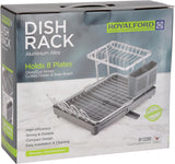 Royalford 8 Plates Aluminum Dish Racks RF12280 Cup Holder Dish Drainer Board Space Saving Kitchen Organizer Dish Drying Rack Countertop Kitchen Utensils Easy Installation - 31.5DcmX28cmX11.5cm - Al Kabayel Discount CentreRoyalford 8 Plates Aluminum Dish Racks RF12280 Cup Holder Dish Drainer Board Space Saving Kitchen Organizer Dish Drying Rack Countertop Kitchen Utensils Easy Installation - 31.5DcmX28cmX11.5cmOrganizers & AccessoriesROYALFORDAl Kabayel Discount Centre