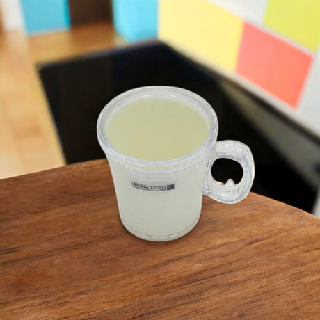 Royalford Acrylic Plastic Water Cup With Cap White Color 300ML - Al Kabayel Discount CentreRoyalford Acrylic Plastic Water Cup With Cap White Color 300MLMugsROYALFORDAl Kabayel Discount Centre