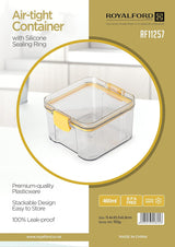 ROYALFORD Air - Tight Rectangular Food Container 460ml, 11.4cm*10.3cm*6.8cm - RF11257 - Al Kabayel Discount CentreROYALFORD Air - Tight Rectangular Food Container 460ml, 11.4cm*10.3cm*6.8cm - RF11257Food ContainersROYALFORDAl Kabayel Discount Centre