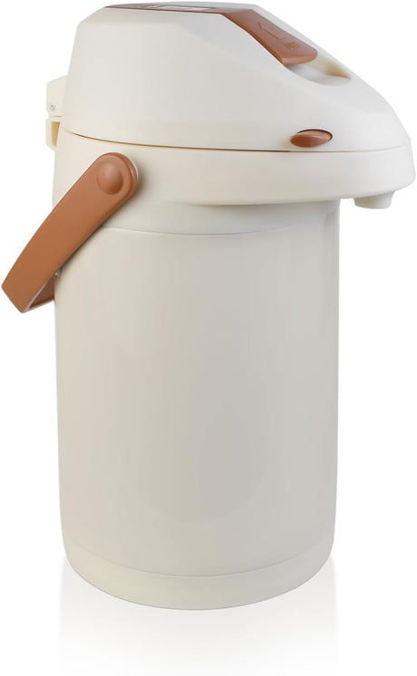 Royalford Airpot Vaccum Flask 3000ml, Double Wall Vaccum Insulation, 18Hrs Hot & 24Hrs Cold, Off White - RF12148 - Al Kabayel Discount CentreRoyalford Airpot Vaccum Flask 3000ml, Double Wall Vaccum Insulation, 18Hrs Hot & 24Hrs Cold, Off White - RF12148ThermosROYALFORDAl Kabayel Discount Centre