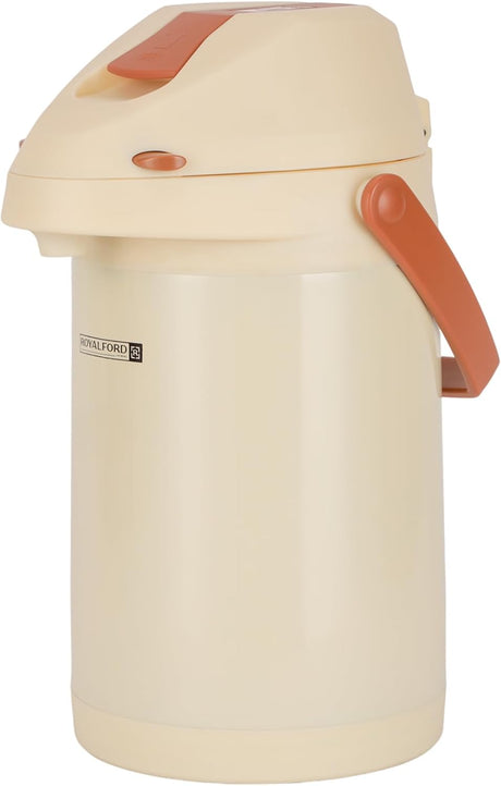 Royalford Airpot Vaccum Flask 3500ml, Double Wall Vaccum Insulation, 18Hrs Hot & 24Hrs Cold, Off White - RF12149 - Al Kabayel Discount CentreRoyalford Airpot Vaccum Flask 3500ml, Double Wall Vaccum Insulation, 18Hrs Hot & 24Hrs Cold, Off White - RF12149ThermosROYALFORDAl Kabayel Discount Centre