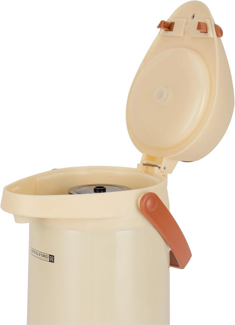 Royalford Airpot Vaccum Flask 3500ml, Double Wall Vaccum Insulation, 18Hrs Hot & 24Hrs Cold, Off White - RF12149 - Al Kabayel Discount CentreRoyalford Airpot Vaccum Flask 3500ml, Double Wall Vaccum Insulation, 18Hrs Hot & 24Hrs Cold, Off White - RF12149ThermosROYALFORDAl Kabayel Discount Centre