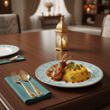 Royalford Blue Accent Melamine Dinner Plate – 10" White - Al Kabayel Discount CentreRoyalford Blue Accent Melamine Dinner Plate – 10" WhitePlatesROYALFORDAl Kabayel Discount Centre