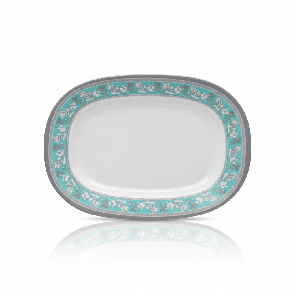Royalford Blue Accent Melamine Oval Tray – 14" White - Al Kabayel Discount CentreRoyalford Blue Accent Melamine Oval Tray – 14" WhiteServing TraysROYALFORDAl Kabayel Discount Centre