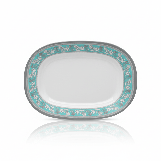 Royalford Blue Accent Melamine Oval Tray – 14" White - Al Kabayel Discount CentreRoyalford Blue Accent Melamine Oval Tray – 14" WhiteServing TraysROYALFORDAl Kabayel Discount Centre