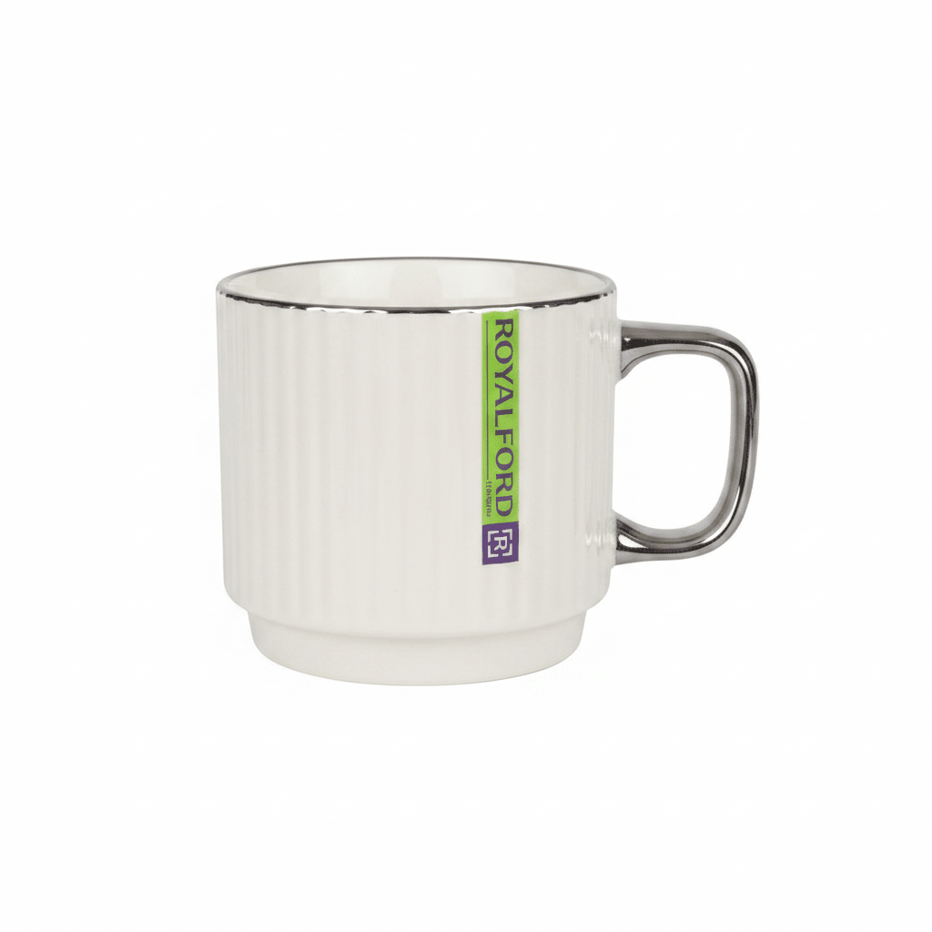 Royalford Ceramic Mug - 300ml - White / Beige / Navy Blue - Al Kabayel Discount CentreRoyalford Ceramic Mug - 300ml - White / Beige / Navy BlueMugsROYALFORDAl Kabayel Discount Centre