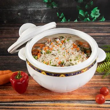 ROYALFORD Classic Casserole 3500ml, Highly Insulated, Stainless Steel Lid and Bowl, White - Al Kabayel Discount CentreROYALFORD Classic Casserole 3500ml, Highly Insulated, Stainless Steel Lid and Bowl, WhiteCasseroles & Stock PotsAl Kabayel Discount CentreAl Kabayel Discount Centre