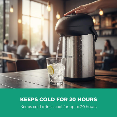 Royalford Coffee/Tea Stainless Steel Vacuum Flask, 3 Litres, RF - 8336 - Al Kabayel Discount CentreRoyalford Coffee/Tea Stainless Steel Vacuum Flask, 3 Litres, RF - 8336ThermosROYALFORDAl Kabayel Discount Centre