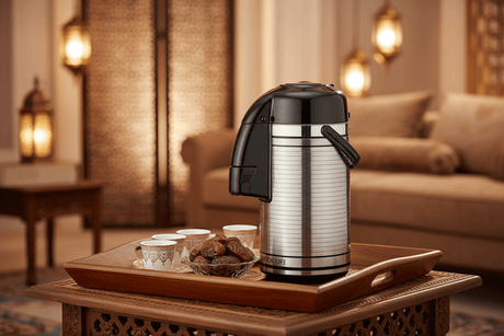Royalford Coffee/Tea Vaccum Flask 2.5 Liter, Rf6276 (Stainless Steel) - Al Kabayel Discount CentreRoyalford Coffee/Tea Vaccum Flask 2.5 Liter, Rf6276 (Stainless Steel)ThermosROYALFORDAl Kabayel Discount Centre