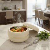 Royalford Cream Zoria Insulated Casserole with Premium Stainless Steel Inner and Durable Outer Body Stylish Serving Solution 5600 ml - Al Kabayel Discount CentreRoyalford Cream Zoria Insulated Casserole with Premium Stainless Steel Inner and Durable Outer Body Stylish Serving Solution 5600 mlCasserolesROYALFORDAl Kabayel Discount Centre