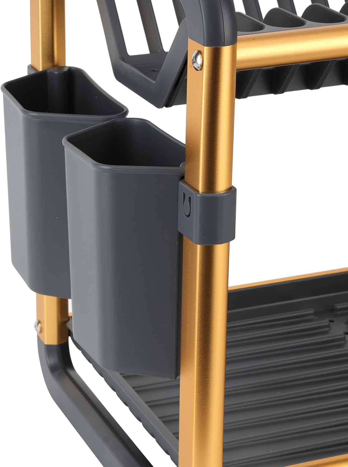 Royalford Dish Drying Stand with Drainer RF12587 Large 2 Tiers Kitchen Dish rack with Holder Utensils Holder and Cup Holder Baking paint Process Coatings 16 Plates Holder Strong Aluminum Easy Assemble - 48.5cmX34cmX26.5cm - Al Kabayel Discount CentreRoyalford Dish Drying Stand with Drainer RF12587 Large 2 Tiers Kitchen Dish rack with Holder Utensils Holder and Cup Holder Baking paint Process Coatings 16 Plates Holder Strong Aluminum Easy Assemble - 48.5cmX34cmX26.5cmOrganizers & AccessoriesROYAL