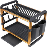 Royalford Dish Drying Stand with Drainer RF12587 Large 2 Tiers Kitchen Dish rack with Holder Utensils Holder and Cup Holder Baking paint Process Coatings 16 Plates Holder Strong Aluminum Easy Assemble - 48.5cmX34cmX26.5cm - Al Kabayel Discount CentreRoyalford Dish Drying Stand with Drainer RF12587 Large 2 Tiers Kitchen Dish rack with Holder Utensils Holder and Cup Holder Baking paint Process Coatings 16 Plates Holder Strong Aluminum Easy Assemble - 48.5cmX34cmX26.5cmOrganizers & AccessoriesROYAL