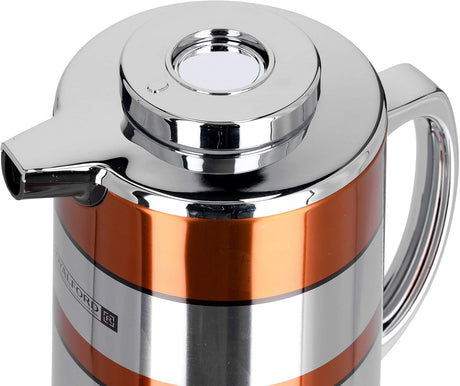 Royalford Double Wall Vaccum Flask 1300ml, Asbestos Free, Pink Glass inner, Strong & Durable Design, 24hr Hot - 36hr Cold - RF9588 - Al Kabayel Discount CentreRoyalford Double Wall Vaccum Flask 1300ml, Asbestos Free, Pink Glass inner, Strong & Durable Design, 24hr Hot - 36hr Cold - RF9588ThermosROYALFORDAl Kabayel Discount Centre