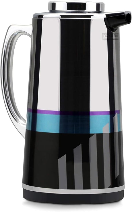 Royalford Double Wall Vaccum Flask 1.9 Liter, Asbestos Free, Pink Glass inner, 24hr Hot - 36hr Cold, Silver Figured - RF7949 - Al Kabayel Discount CentreRoyalford Double Wall Vaccum Flask 1.9 Liter, Asbestos Free, Pink Glass inner, 24hr Hot - 36hr Cold, Silver Figured - RF7949ThermosROYALFORDAl Kabayel Discount Centre