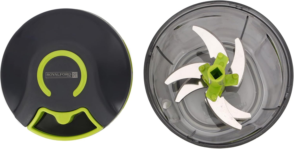 Royalford Handy Pull Chopper 1000ml, 6pcs SS Bladde, Manual Food Processor Vegetable Chopper, Green - RF12923 - Al Kabayel Discount CentreRoyalford Handy Pull Chopper 1000ml, 6pcs SS Bladde, Manual Food Processor Vegetable Chopper, Green - RF12923Kitchen Utensils & GadgetsROYALFORDAl Kabayel Discount Centre