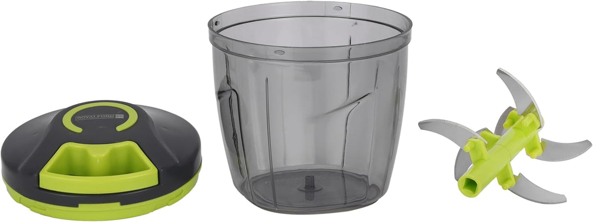 Royalford Handy Pull Chopper 1000ml, 6pcs SS Bladde, Manual Food Processor Vegetable Chopper, Green - RF12923 - Al Kabayel Discount CentreRoyalford Handy Pull Chopper 1000ml, 6pcs SS Bladde, Manual Food Processor Vegetable Chopper, Green - RF12923Kitchen Utensils & GadgetsROYALFORDAl Kabayel Discount Centre