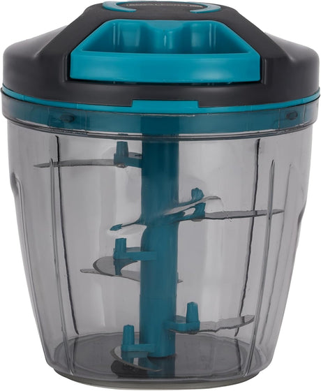 Royalford Handy Pull Chopper 1000ml, 6pcs SS Bladde, Manual Food Processor Vegetable Chopper, Teal - RF12923 - Al Kabayel Discount CentreRoyalford Handy Pull Chopper 1000ml, 6pcs SS Bladde, Manual Food Processor Vegetable Chopper, Teal - RF12923Kitchen Utensils & GadgetsROYALFORDAl Kabayel Discount Centre