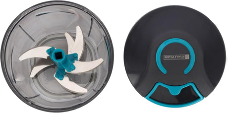 Royalford Handy Pull Chopper 1000ml, 6pcs SS Bladde, Manual Food Processor Vegetable Chopper, Teal - RF12923 - Al Kabayel Discount CentreRoyalford Handy Pull Chopper 1000ml, 6pcs SS Bladde, Manual Food Processor Vegetable Chopper, Teal - RF12923Kitchen Utensils & GadgetsROYALFORDAl Kabayel Discount Centre