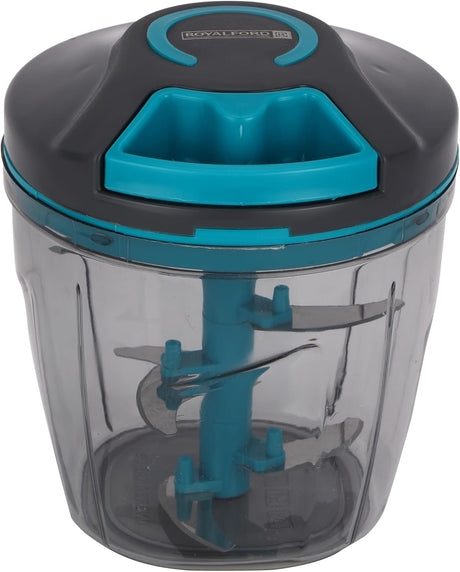 Royalford Handy Pull Chopper 1000ml, 6pcs SS Bladde, Manual Food Processor Vegetable Chopper, Teal - RF12923 - Al Kabayel Discount CentreRoyalford Handy Pull Chopper 1000ml, 6pcs SS Bladde, Manual Food Processor Vegetable Chopper, Teal - RF12923Kitchen Utensils & GadgetsROYALFORDAl Kabayel Discount Centre