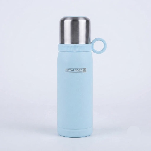 Royalford Light Blue Double Wall Vacuum Insulated Water Bottle - 450ml - Light Blue / Navy Blue - Al Kabayel Discount CentreRoyalford Light Blue Double Wall Vacuum Insulated Water Bottle - 450ml - Light Blue / Navy BlueWater BottlesROYALFORDAl Kabayel Discount Centre