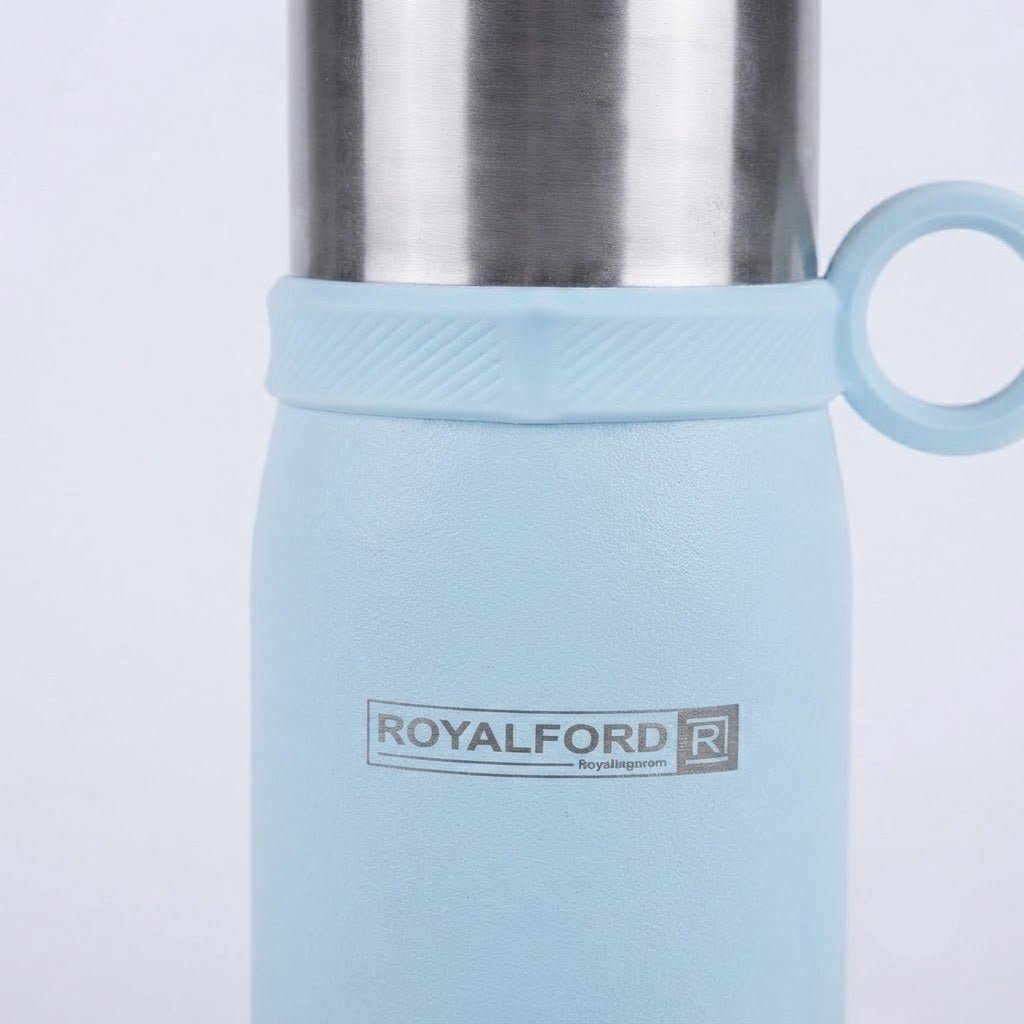 Royalford Light Blue Double Wall Vacuum Insulated Water Bottle - 450ml - Light Blue / Navy Blue - Al Kabayel Discount CentreRoyalford Light Blue Double Wall Vacuum Insulated Water Bottle - 450ml - Light Blue / Navy BlueWater BottlesROYALFORDAl Kabayel Discount Centre