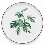 Royalford Melamine Dinner Plate | Black Rim with Botanical Green Leaf Design 11 Inch - Al Kabayel Discount CentreRoyalford Melamine Dinner Plate | Black Rim with Botanical Green Leaf Design 11 InchPlatesROYALFORDAl Kabayel Discount Centre
