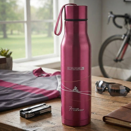 Royalford Metallic Pink Stainless Steel Vacuum Bottle - 950ml - Al Kabayel Discount CentreRoyalford Metallic Pink Stainless Steel Vacuum Bottle - 950mlWater BottlesROYALFORDAl Kabayel Discount Centre